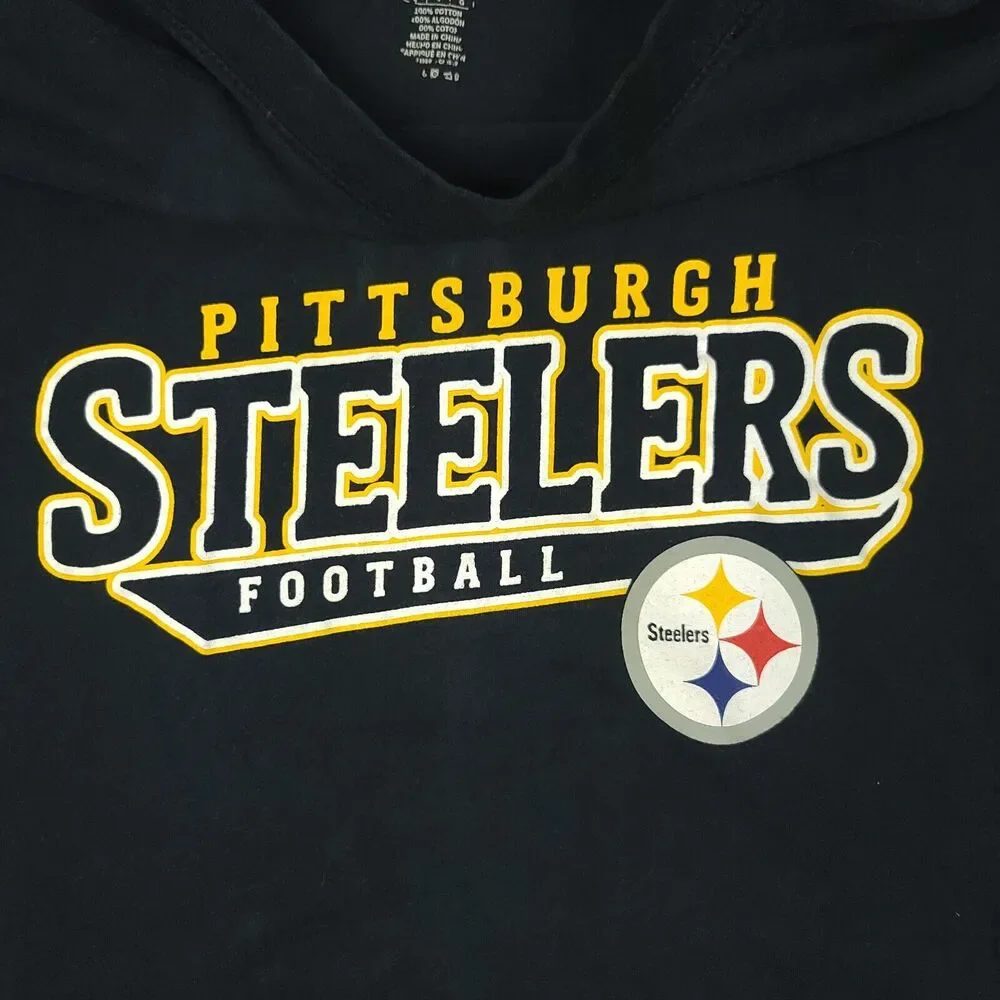 Reebok Pittsburgh Steelers T Shirt Mens XL Black Cotton Short Sleeve - Picture 3 of 10